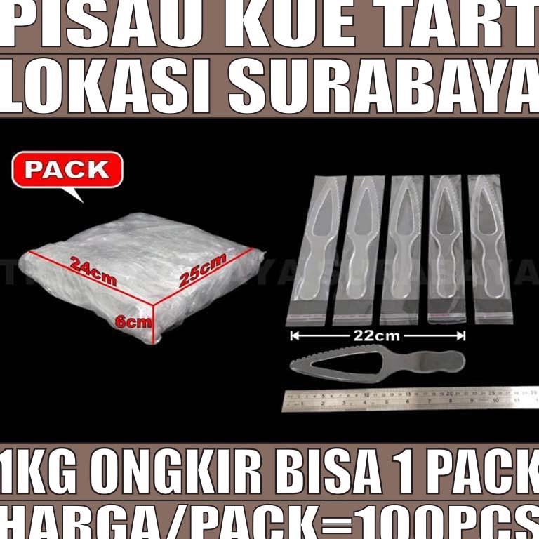 ART O2Z Termurah Pisau kue tart 1pcs bening martabak cake ultah ulang tahun bolu brownies nikah Sura