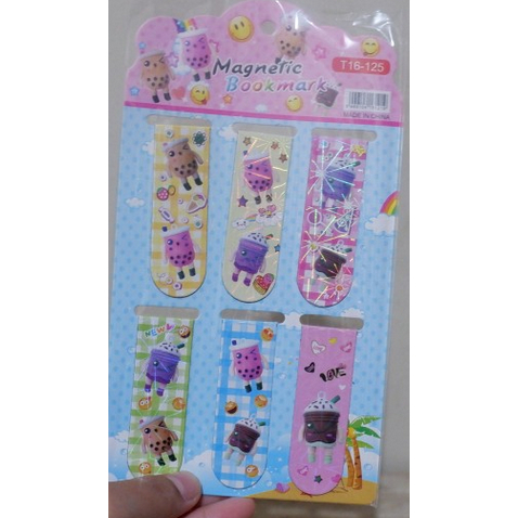 

Pembatas Buku MAGNET KARAKTER 1 papan isi 6 pcs MAGNETIC BookMark