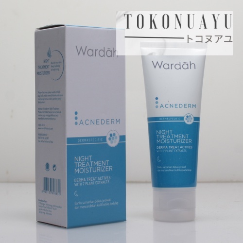 Wardah Acnederm Day & Night Treatment Moisturizer 40ml / krim siang Malam Untuk Kulit Berjerawat / P