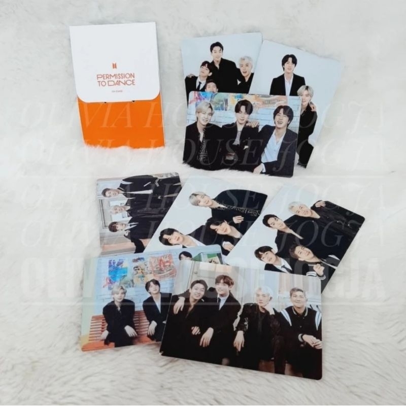 Photocard BTS Permission To Dance Concert BTS B Mini Photocard Permission To Dance Concert BTS B Ora