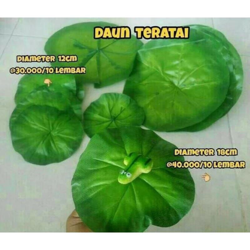 10 Pcs Daun Teratai Besar - Kecil - Daun Teratai Artificial