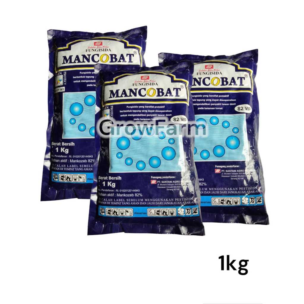 Mancobat 1kg Fungisida Mankozeb 82% Mengendalikan Penyakit Hawar Daun Santani Agro Perkasa Sagrizeb