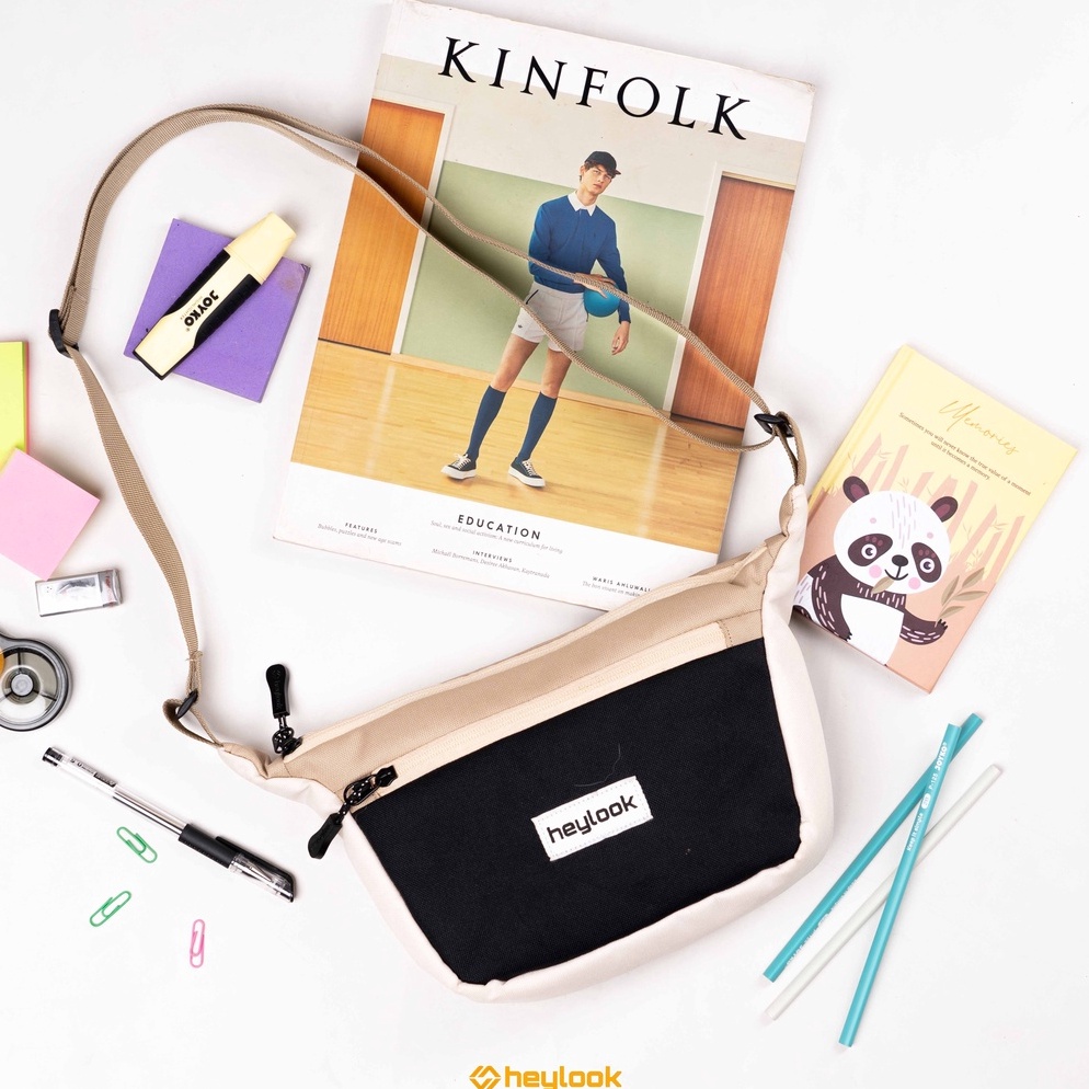 Murah HEYLOOK Official  Tas Selempang Pria Wanita SIERRA Tas Dsitro Tas Slempang Mini Heylook  BLACK