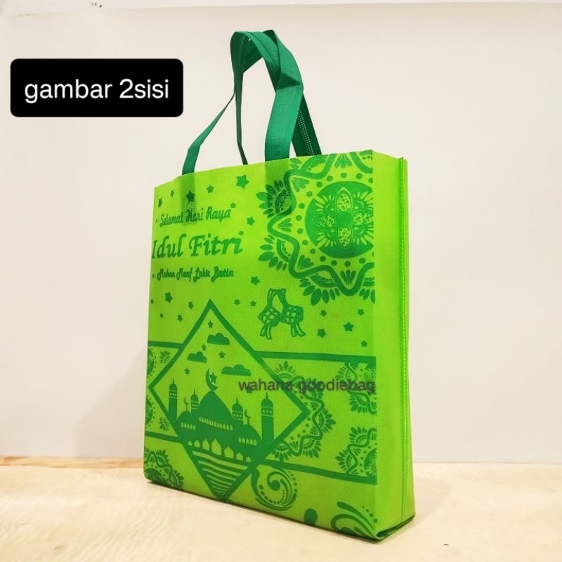 

{LUSINAN} tas idul fitri murah 30x40 lipat samping isi 12pcs (TQ)