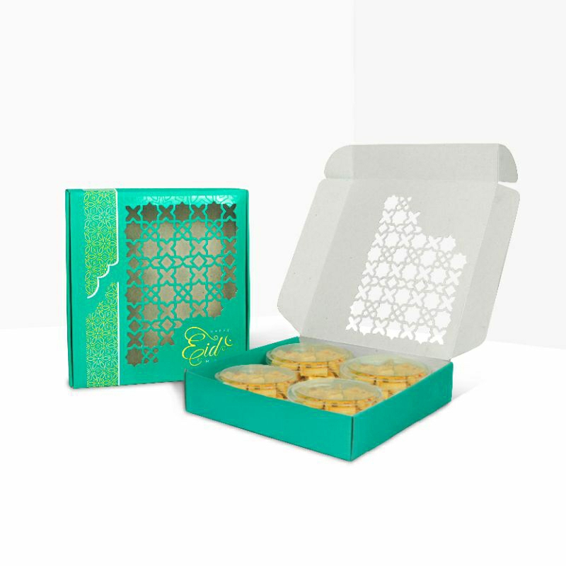 

BOX 25x25x5 ( Premium + Krawangan) kuker 250gr isi 4 toples