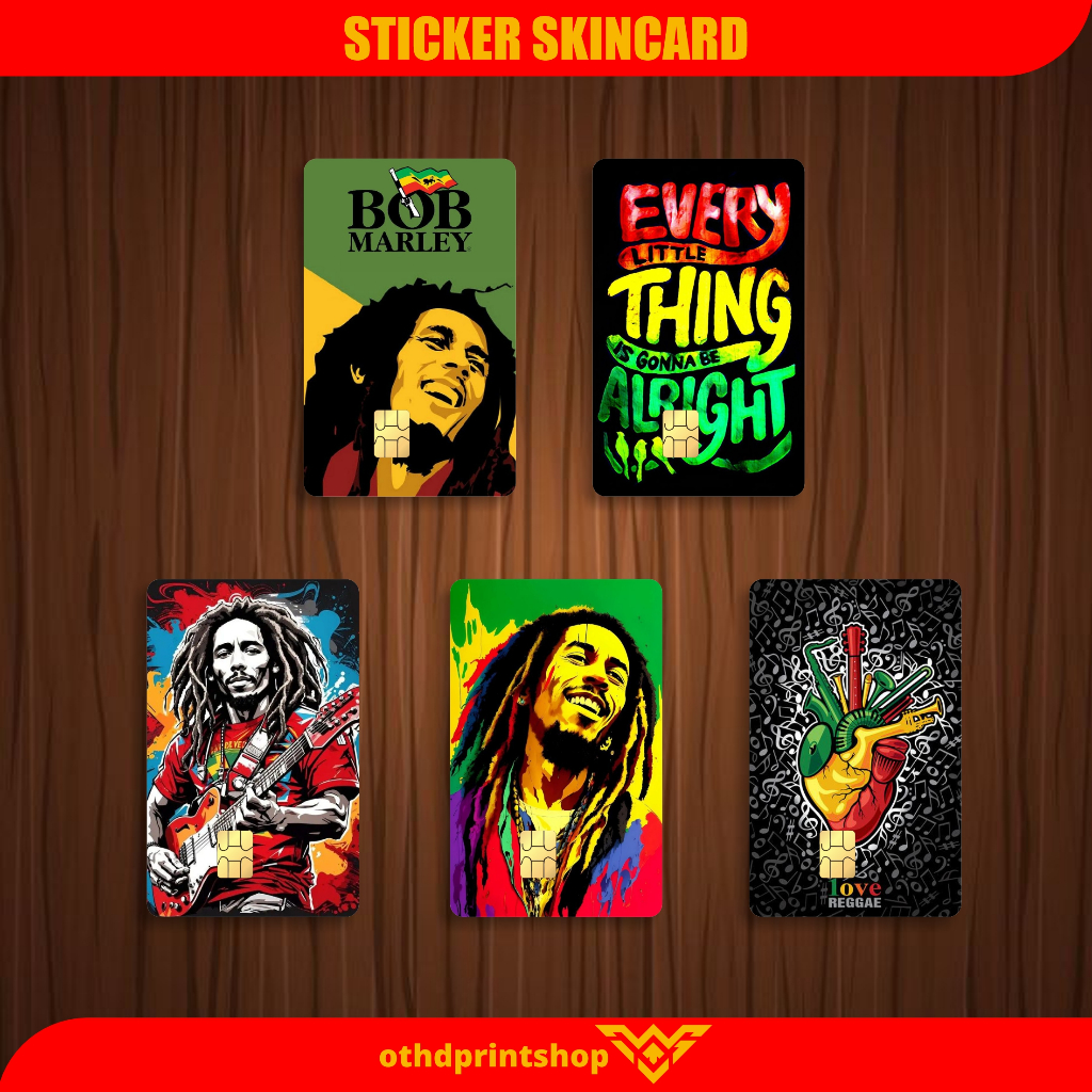 

Stiker Atm REGGAE BOB MARLEY Keren Aestetic Sticker ATM Pelindung Kartu Vinyl ATM Debit Credit Emoney Flazz Stiker Skincard