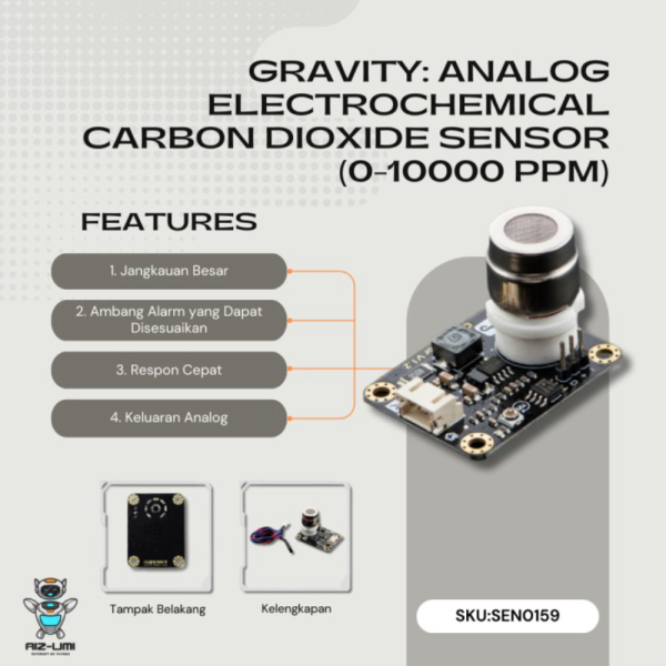 

Analog Electrochemical Carbon Dioxide Sensor 0-10000 ppm Diskon