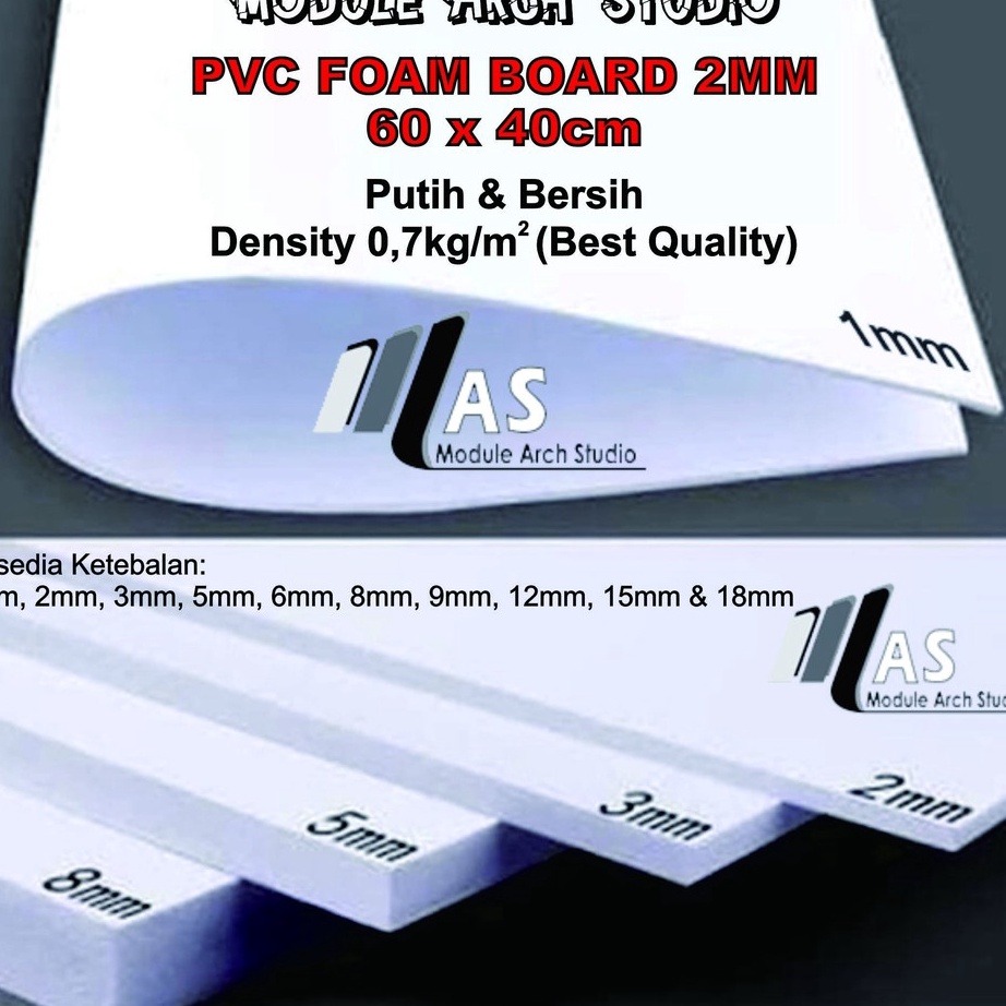 Terlaku PVC 2mm  PVC Foam Board 2mm 6x4cm