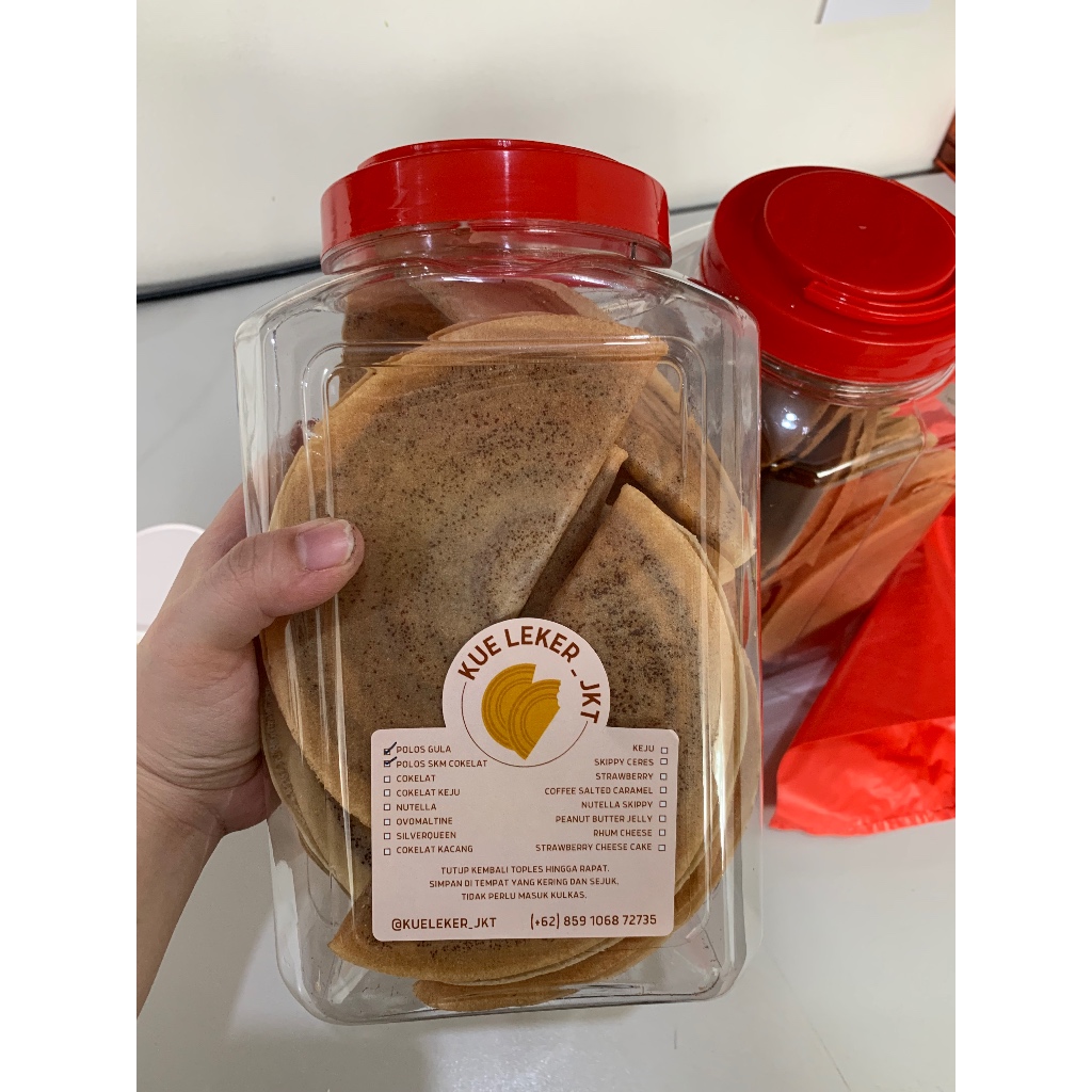 

[BEST SELLER] Toples kecil isi 20pcs - Kue Leker Crispy - Kulit Ori Vanila/Pandan/Kopi