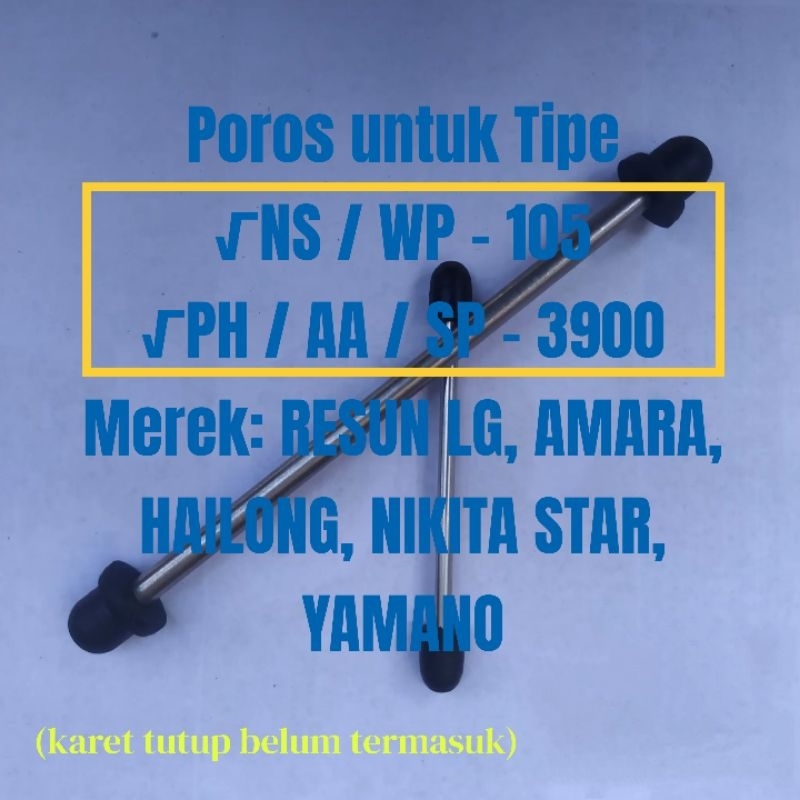 Poros as pompa Aquarium Tipe NS/ WP 105 dan PH/ AA/ SP 3900