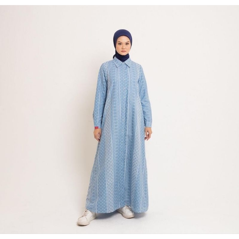 L dress Lace cotton dauky gamis dauky