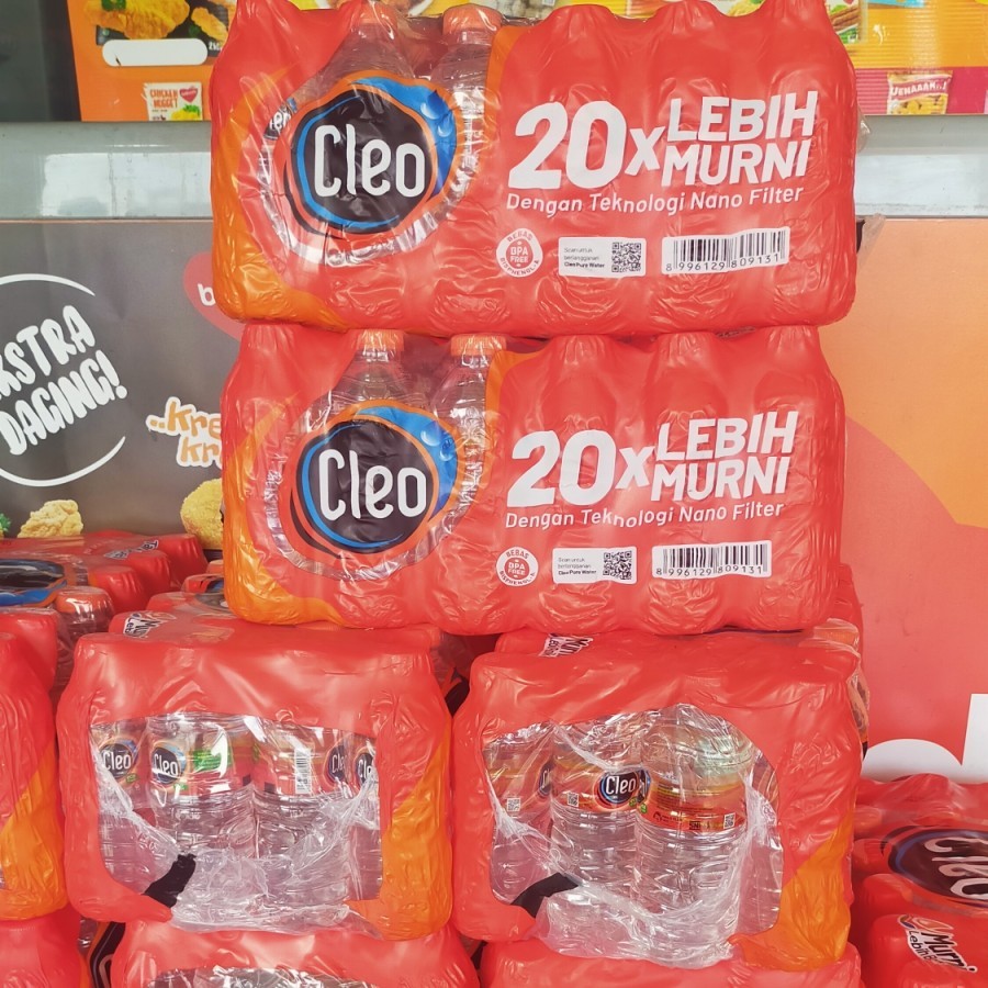 

Cleo mini air mineral 220ml isi 24 botol