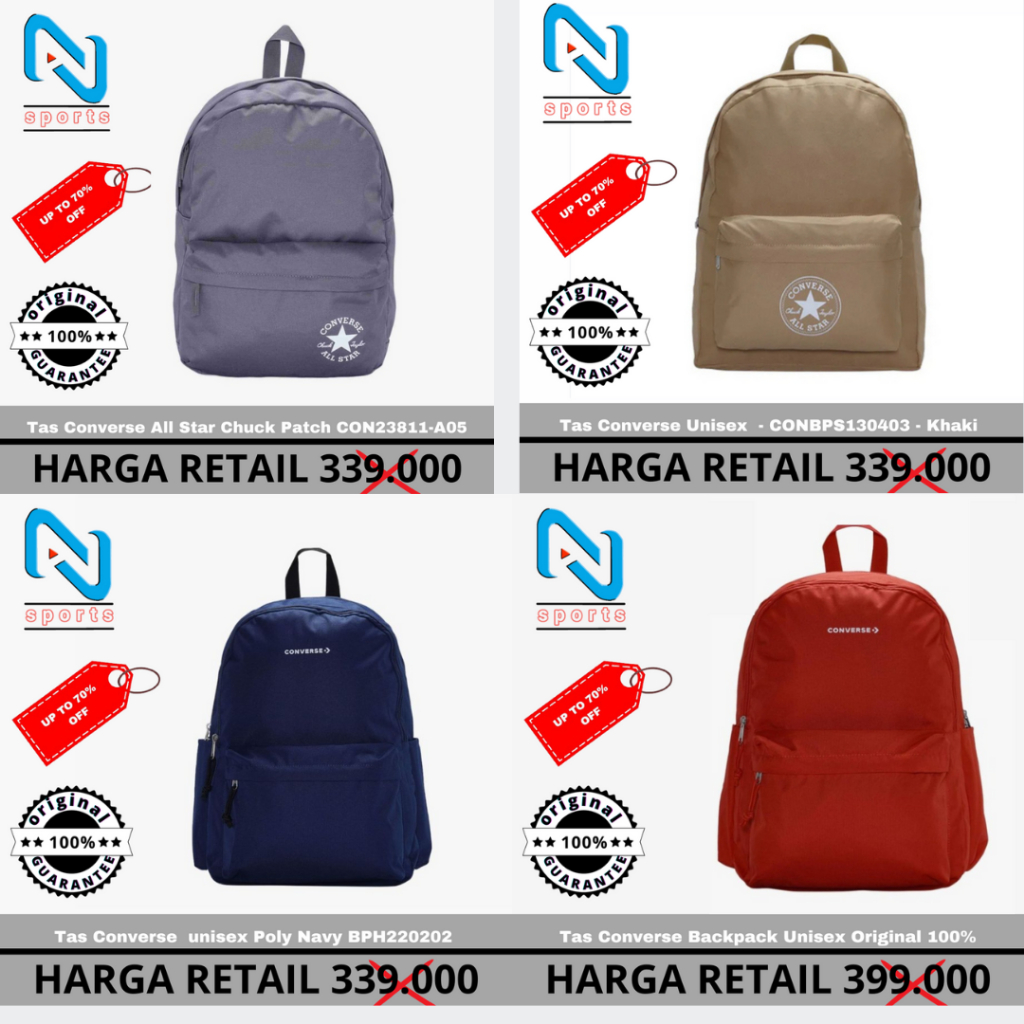 Tas Converse Backpack Unisex Original 100%