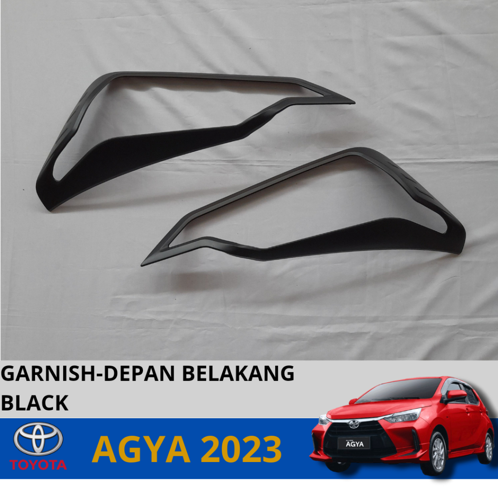 Cilan Variasi - Cover Garnish Lampu Depan Belakang Agya 2023 Blacktivo