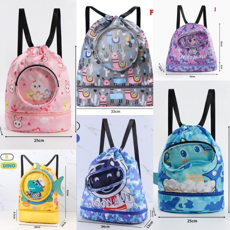 TR1 TAS RENANG ANAK/TAS RENANG ANTI BASAH/TAS RENANG MERMAID/TAS RENANG FROZEN