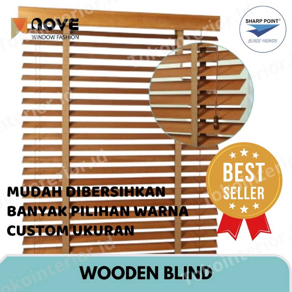WOODEN BLIND STICK CORD / CHAIN - NOVE / SHARP POINT - KERAI KAYU, KERAI GULUNG, GORDEN MINIMALIS