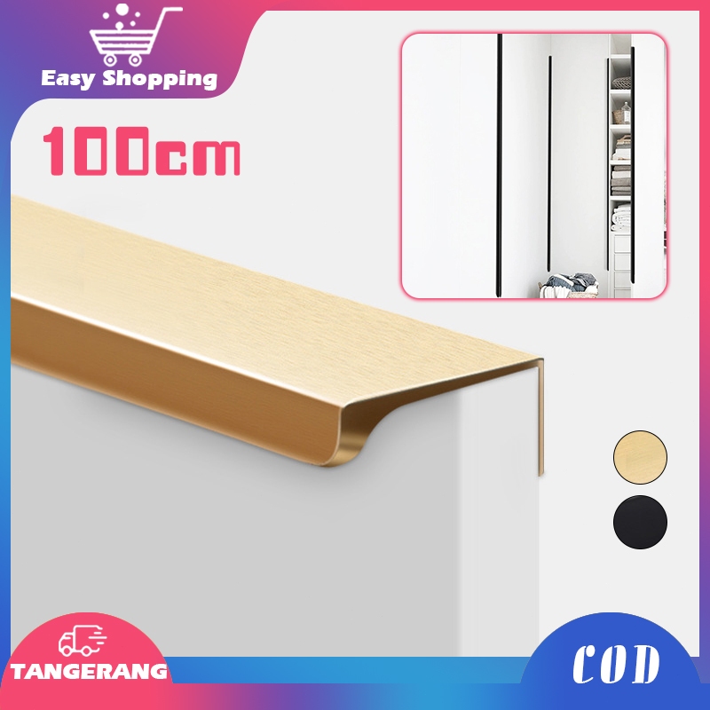 1 Meter Gagang Pintu Lemari Minimalis Panjang Handle Lemari Gold Tarikan Pintu Lemari Invisible