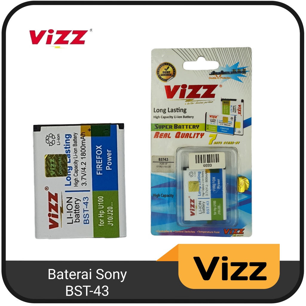 Baterai Sony BST-43 Original Vizz