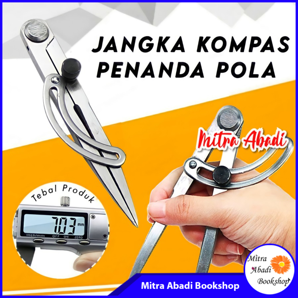 

Jangka Kompas Penanda Pola - Lock Sistem Lingkaran ADJUSTABLE