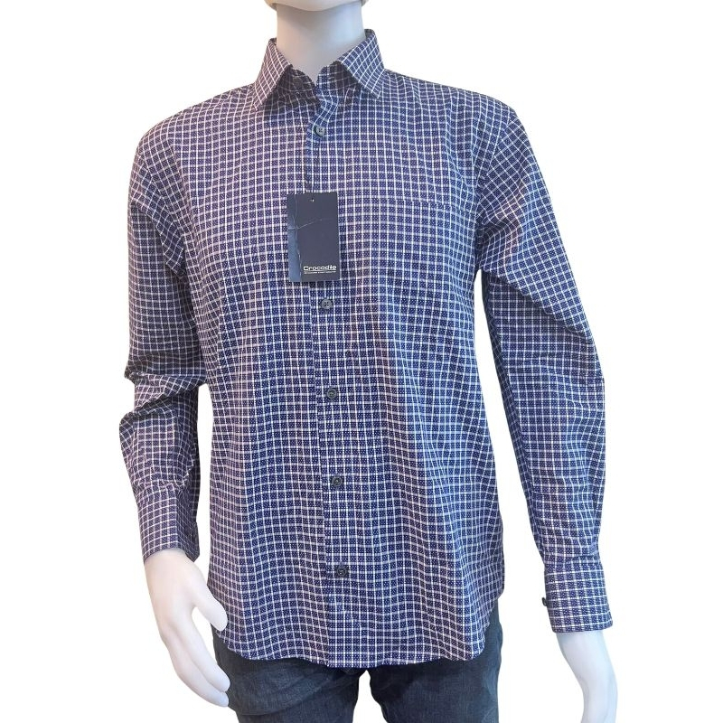 Kemeja Crocodile Panjang Kemeja Motif Polos Regularfit Kemeja Basic Kemeja Lengan Panjang Kemeja Cas