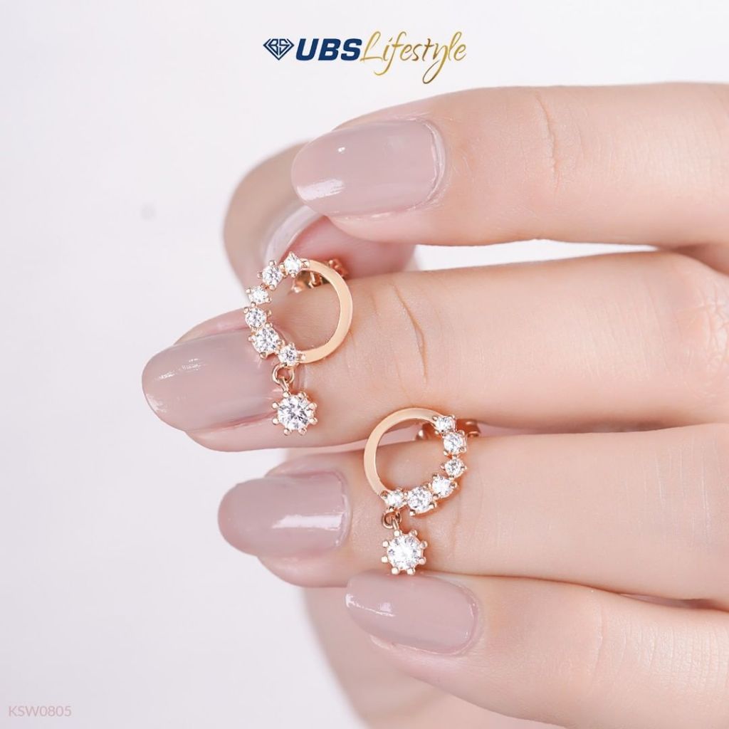 Anting Frozen UBS emas asli 8K giwang disney