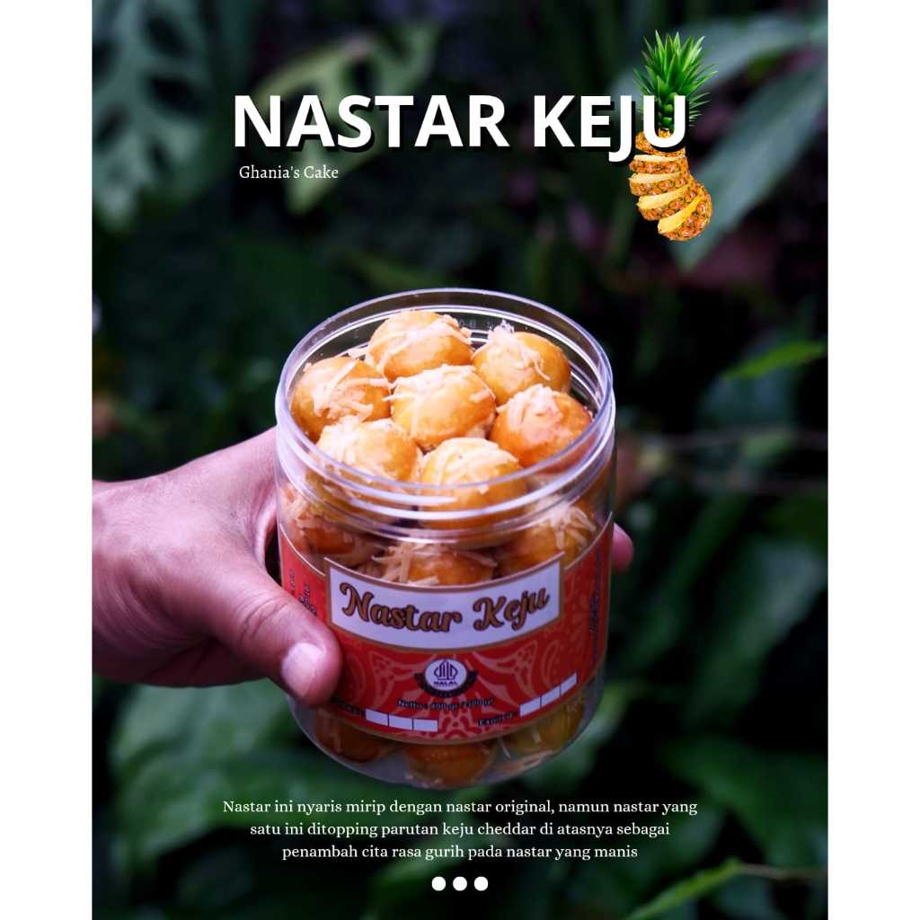 

NASTAR KEJU KUE KERING TOPLES 800 ML BY GHANIAS CAKE