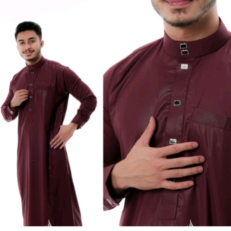 baju gamis pria muslim modern