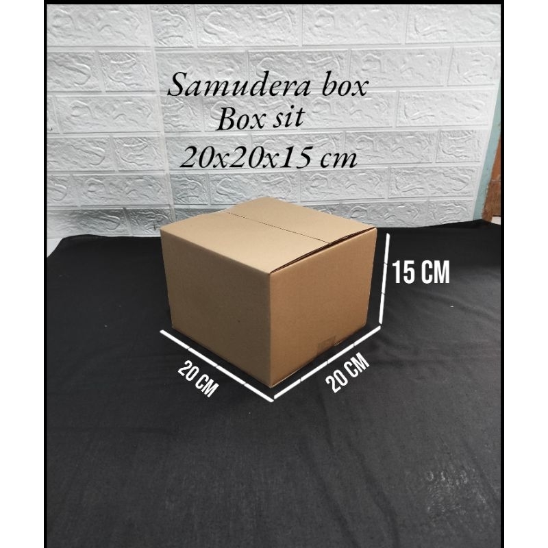 

kardus karton box uk.20x20x15 cm...ST singgle wall polos