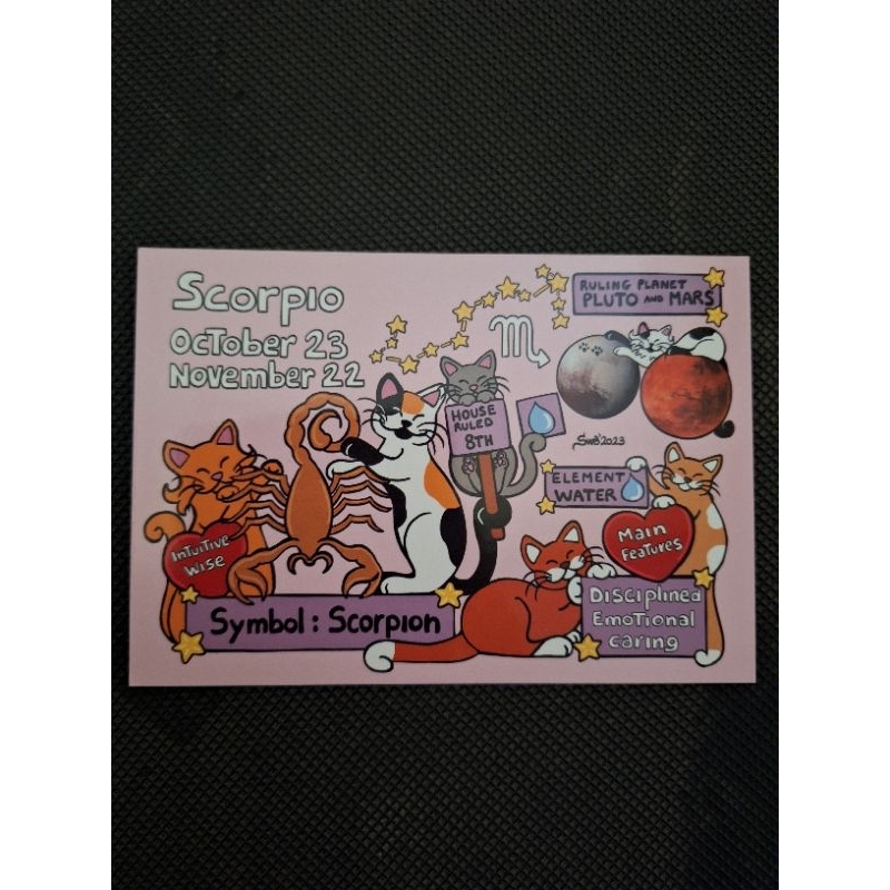 

kartu pos kucing titina scorpio/scorpio titina cat postcard