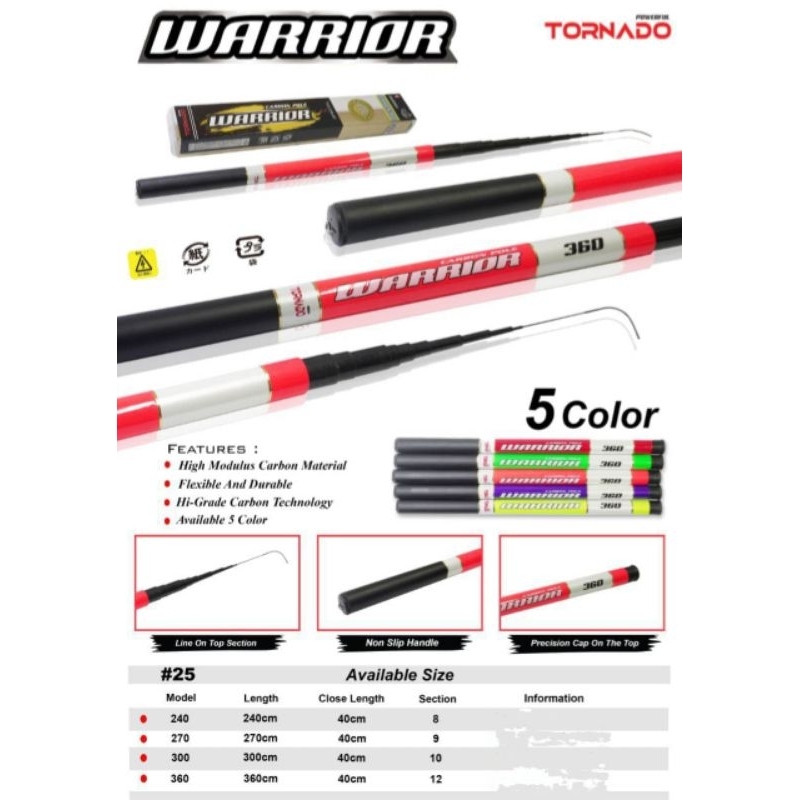 Tegek carbon ros pendek tornado warrior