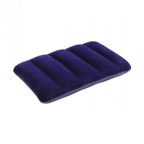 Bantal Tiup PVC Bludru Besar Warna Biru Bantal Angin Travel Tiup Biru Sisir