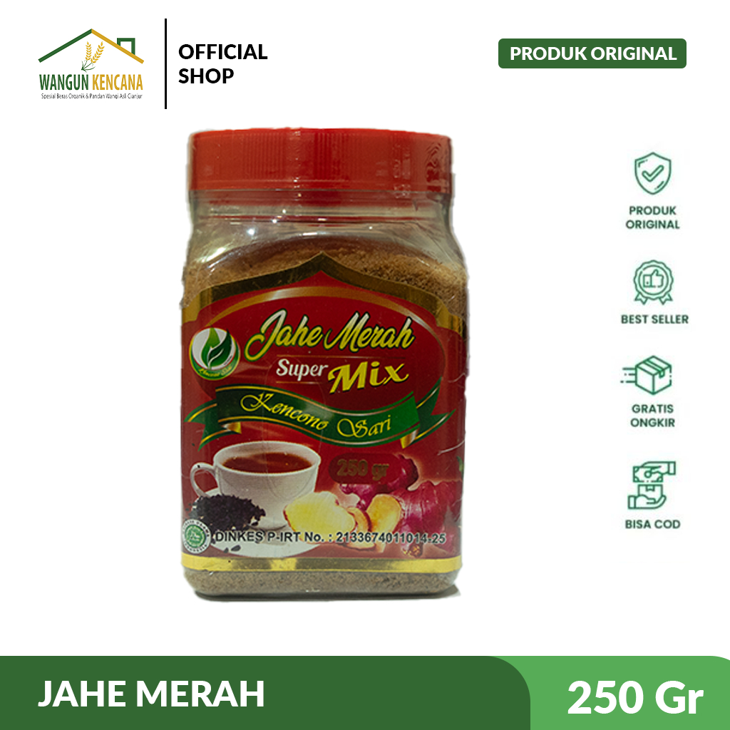 

Jahe merah super mix kencono sari 250 Gr