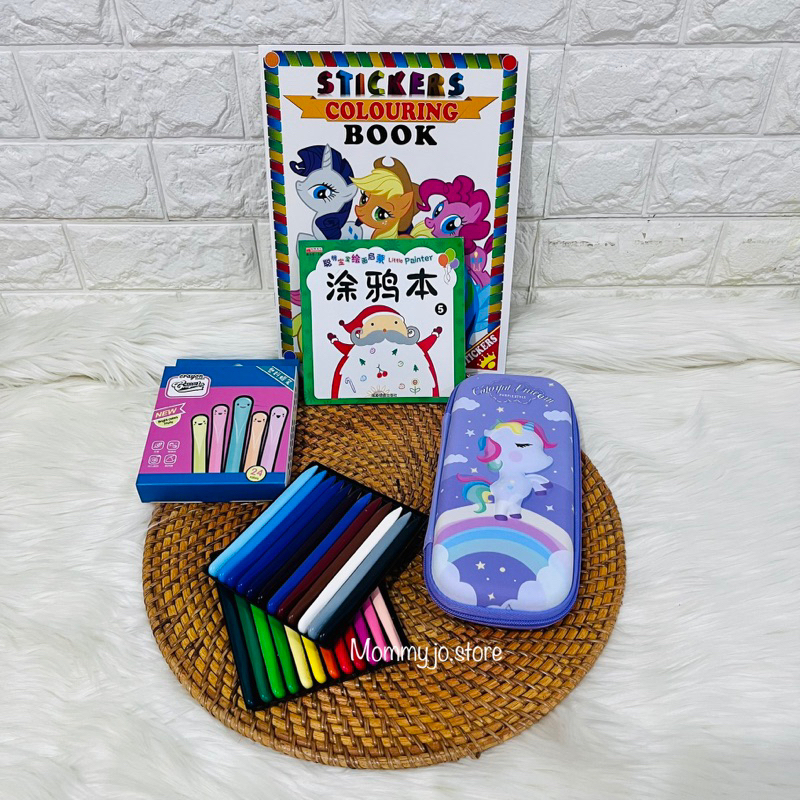 

Paket Mewarnai Anak / Set Buku Crayon / Hampers Ulang tahun