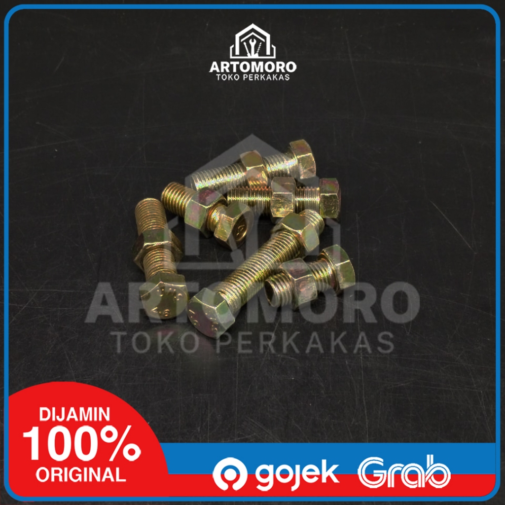 Baut Mur M10x20x1.25 M10x25x1.25 M10x30x1.25 M10x35x1.25 M10x40x1.25 M10x50x1.25