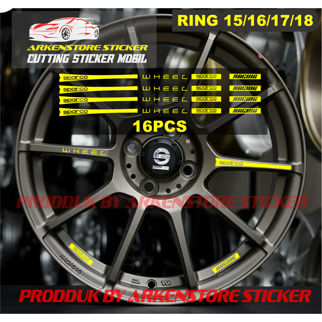 Sticker volk Sparco sticker stiker velk mobil velk sparco wheel racing ring 15 16 17 18