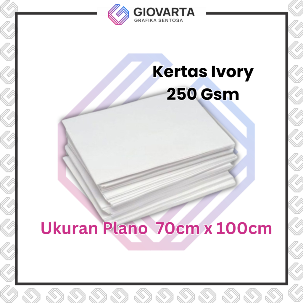 

Kertas Ivory 250gsm Ukuran 79cm x 109cm