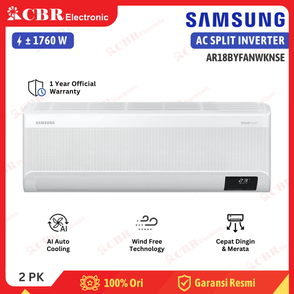 AC Split Inverter SAMSUNG 2PK AR18BYFANWKNSE (Inverter) R-32