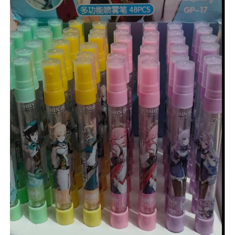 Pulpen Genshin Impact Pen Unik Pulpen Semprot Anime Spray pen