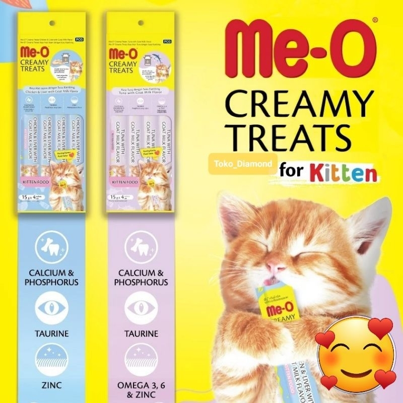 MEO CREAMY TREATS SNACK STIK MAKANAN KUCING KITTEN ECER