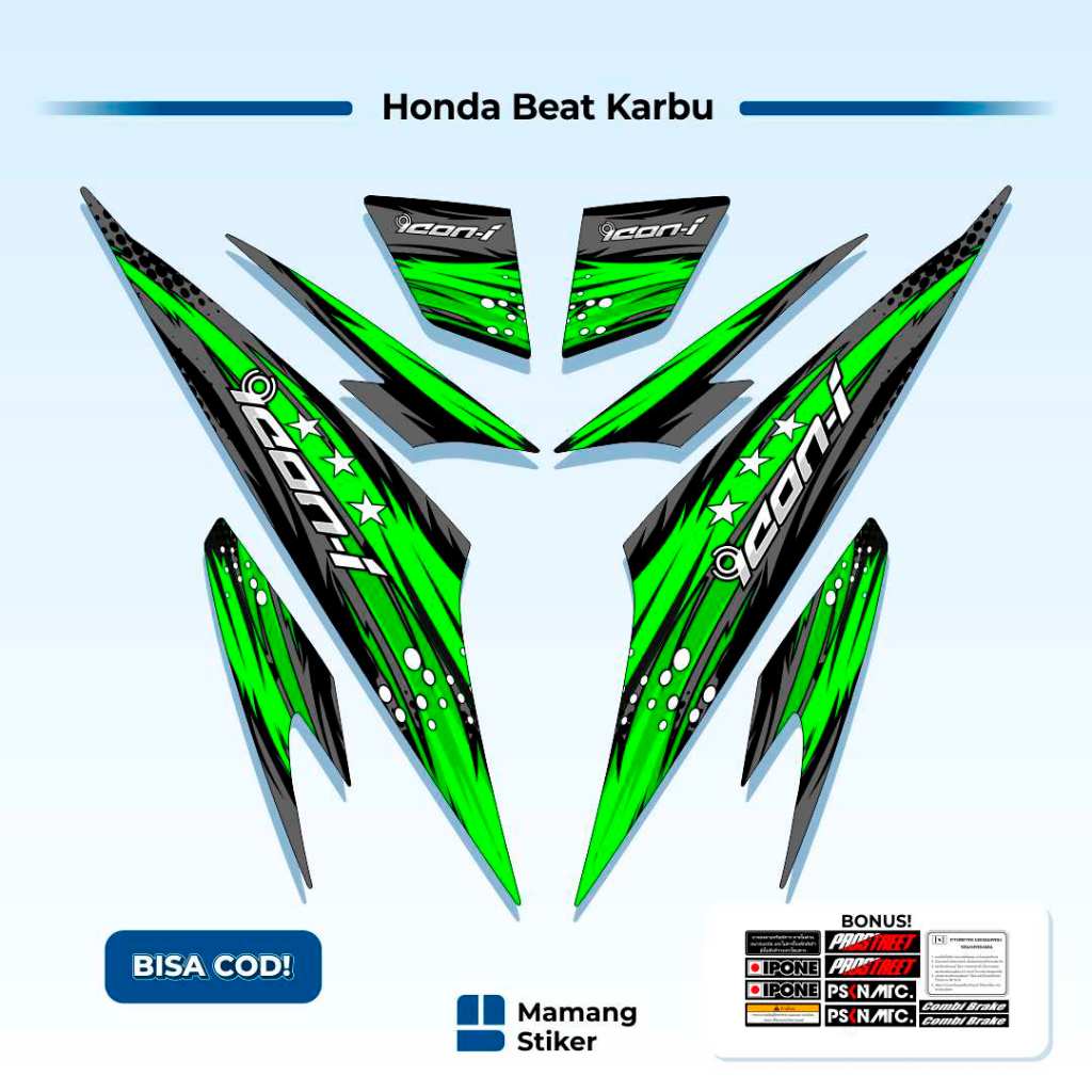 Striping Beat Karbu 110 Variasi (17) 2008 2009 2010 2011 2012 Vietnam Carbu Style Icon Thailand Api 
