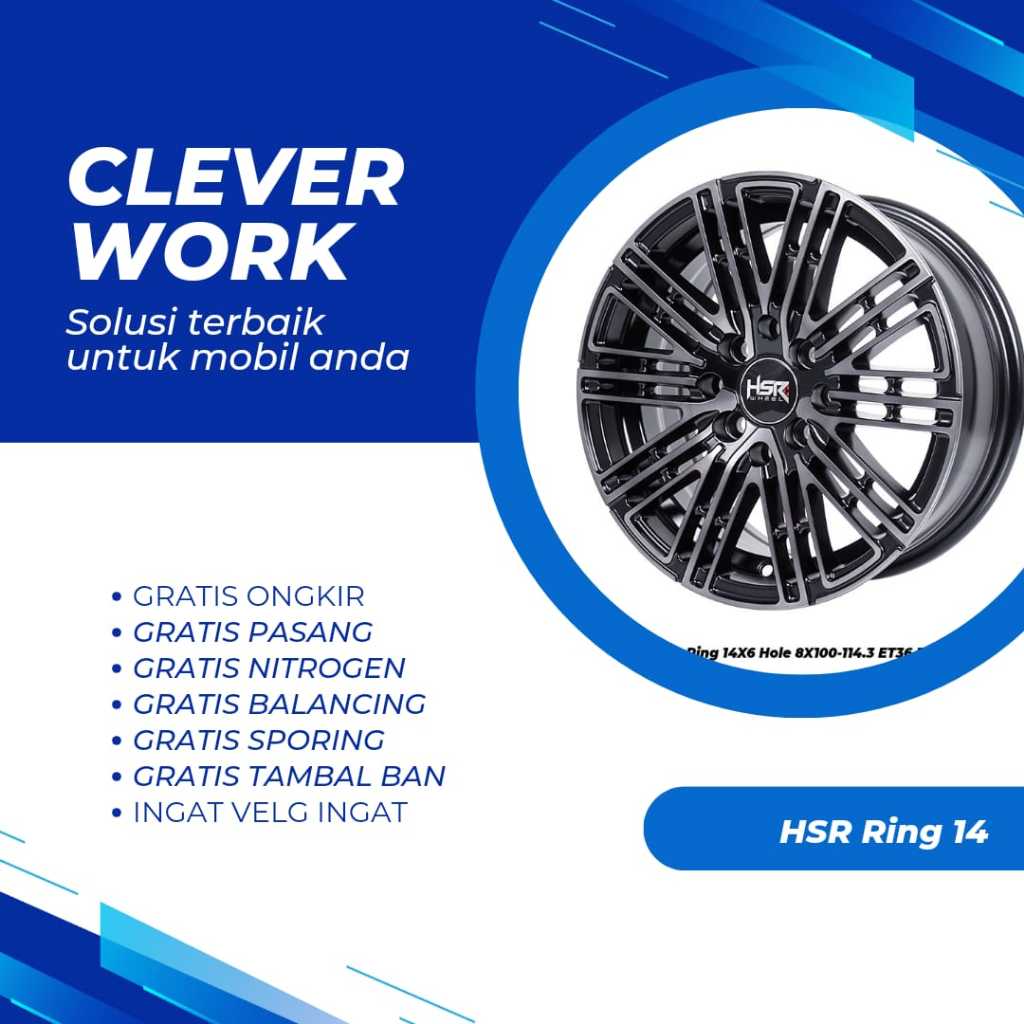 velg mobil Esteem, Ignis, Karimun, Karimun Estilo ring 14 hsr tomok