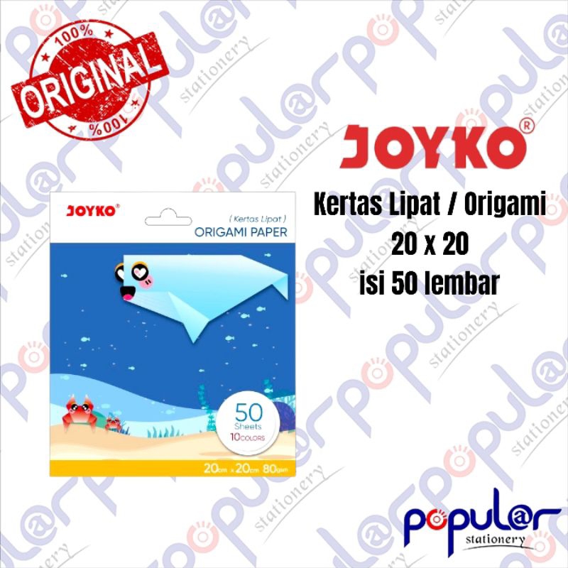 

Kertas Lipat / Origami Joyko 20 x 20 isi 50 Lembar