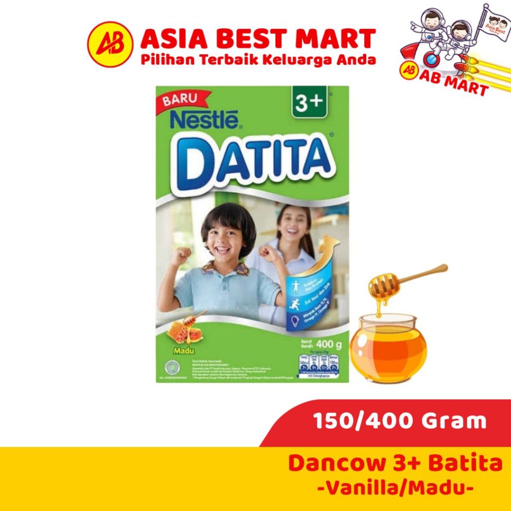 Dancow Datita 3+ 400 Gr Madu Vanilla /Susu Bubuk Pertumbuhan Untuk Anak Usia 3-5 Tahun - ASIA BEST