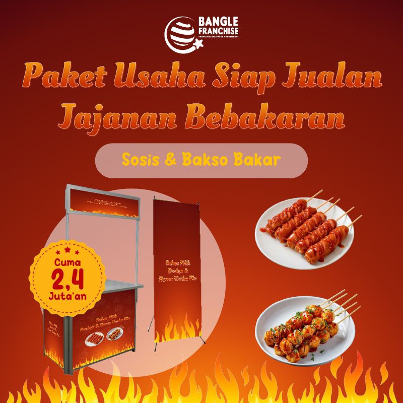 

TERBARUU! FRANCHISE MAKANAN / PAKET USAHA SOSIS BAKAR / BAKSO BAKAR