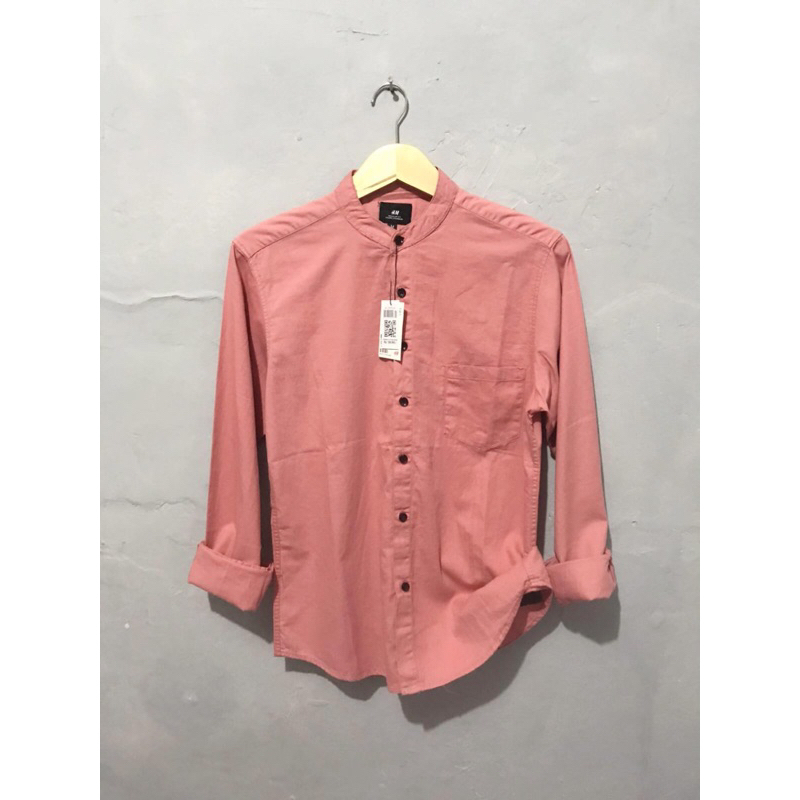 KEMEJA PRIA H&M KERAH SANGHAI LENGAN PANJANG//KEMEJA FORMAL DAN NON FORMAL//KEMEJA COWOK//KEMEJA KAN