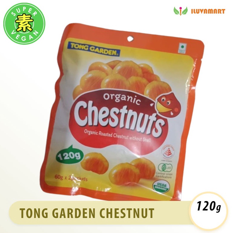 

KODE DCH92 Tong Garden Organic Roasted Chestnut wo Shell 12gr Berangan KASTANYE Panggang Tanpa Kulit