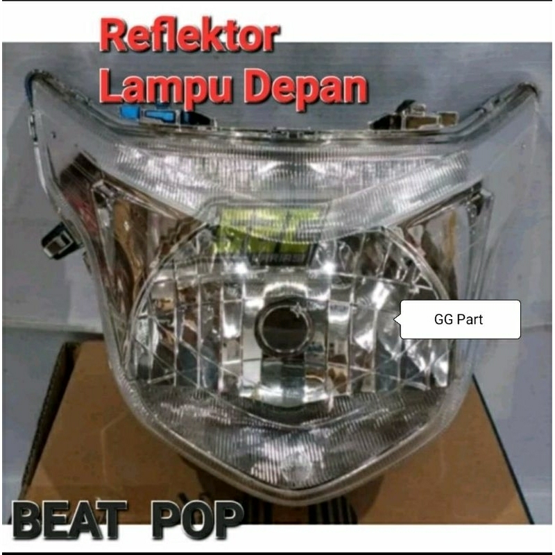 Reflektor Lampu Depan Sepeda Motor Honda BEAT 110 KARBU | BEAT F1 2010-2015 | BEAT ESP 2015 | BEAT POP | BEAT LED DELUXE 2020-2022