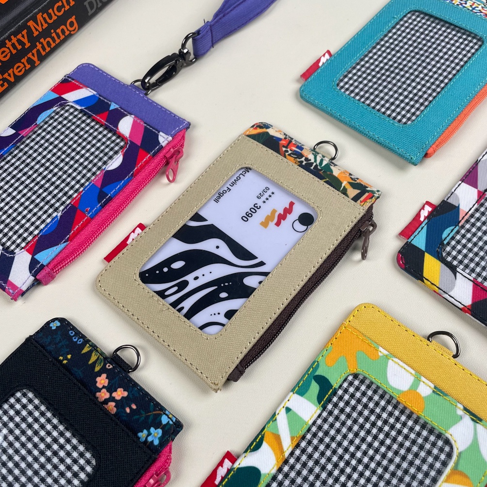 ID Card Holder Hanging Wallet Name Tag Lanyard Dompet Kartu Gantung Kalung Wanita Pria Motif ART B8B