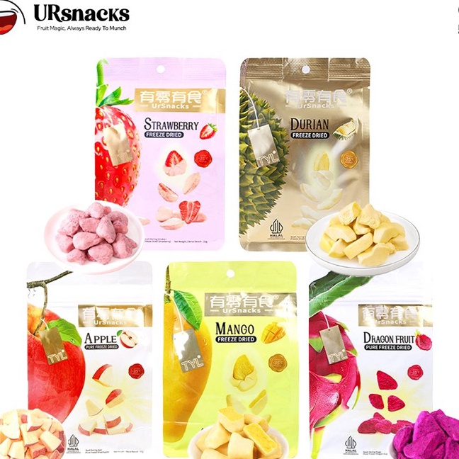 

KI3 TYL Freeze Dried Fruit Snack Durian Vacum Freeze Dried Strawbery Mango Apel Dragon Fruit