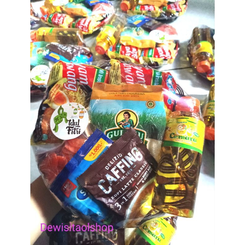 

parcel sembako unik hampers CANTIK piring